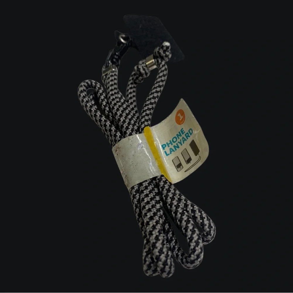 Black and White Phone Lanyard
